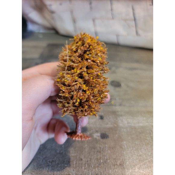 Brown orange bush tree Village accessory decor fall - Picture 2 of 4